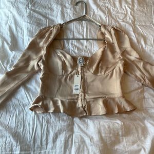Francesca’s champagne blouse / size M